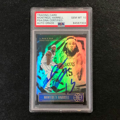 2020-21 PANINI ILLUSIONS #23 Montrezl Harrell Signed Card AUTO 10 PSA Slabbed La