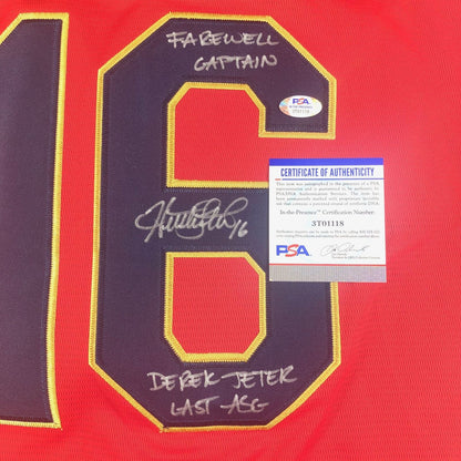 Huston Street signed jersey PSA/DNA Derek Jeter Last ASG Padres