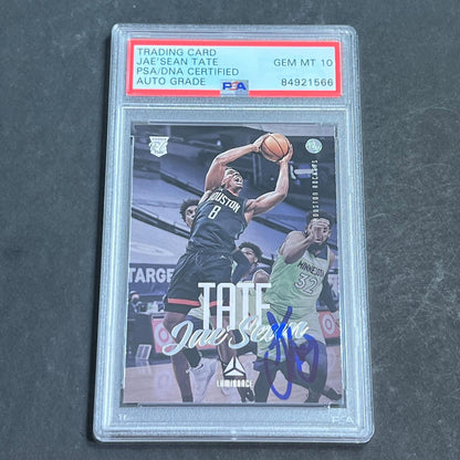 2020-21 Panini Chronicles Luminance #139 JAE'SEAN TATE Signed Card AUTO 10 PSA S
