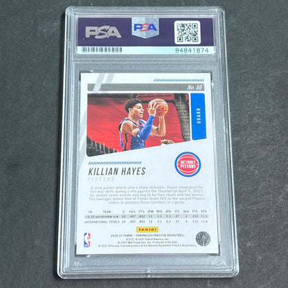 2020-21 Panini Prestige #56 Killian Hayes Signed Card AUTO PSA Slabbed RC Piston