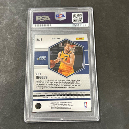 2020 Panini Mosaic #8 Joe Ingles Signed Card AUTO PSA Slabbed Jazz