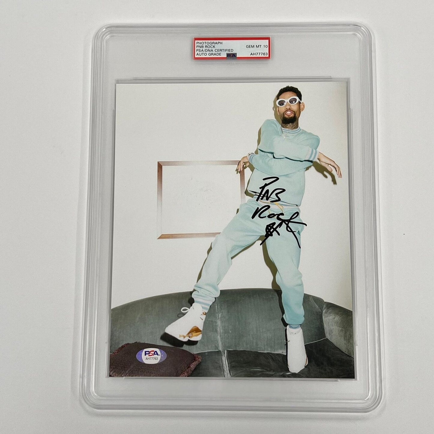 PNB Rock signed 8x10 photo PSA/DNA AUTO 10 Slabbed Autographed Rapper