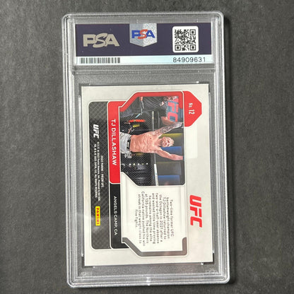 2022 Panini Prizm UFC #12 T.J. Dillashaw Signed Card AUTO PSA/DNA Slabbed