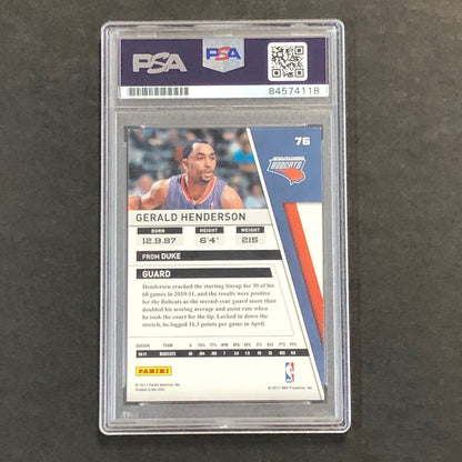 2010-11 Panini Season Update #76 Gerald Henderson Signed AUTO PSA Slabbed Bobcat