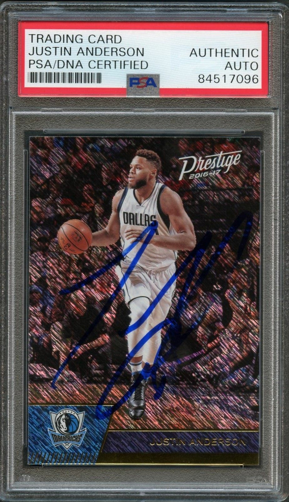 2016-17 Panini Prestige #105 Justin Anderson Signed Card AUTO PSA Slabbed Maveri