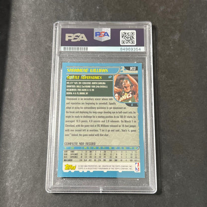 2000-01 Fleer #103 Shammond Williams Signed Card AUTO PSA/DNA Slabbed Seattle Su