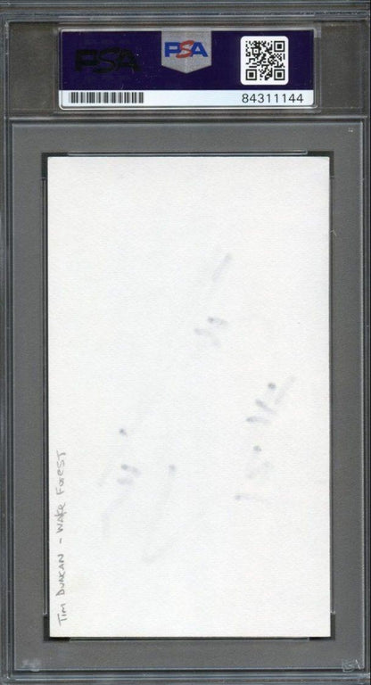 Tim Duncan Signed Cut PSA/DNA Slabbed Autographed