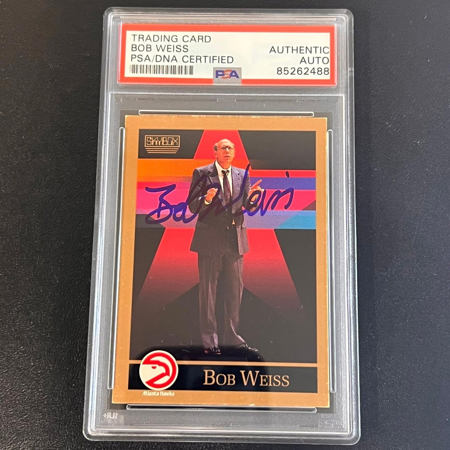 1990 Skybox #301 Bob Weiss Signed Card PSA Slabbed Hawks