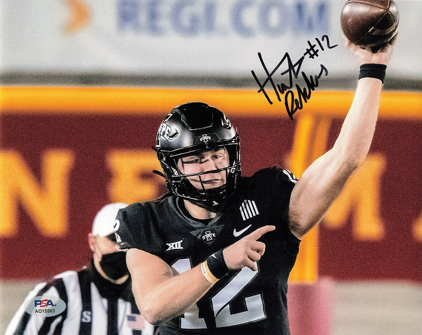 Hunter Dekkers signed 8x10 photo PSA/DNA Autographed Iowa State Football