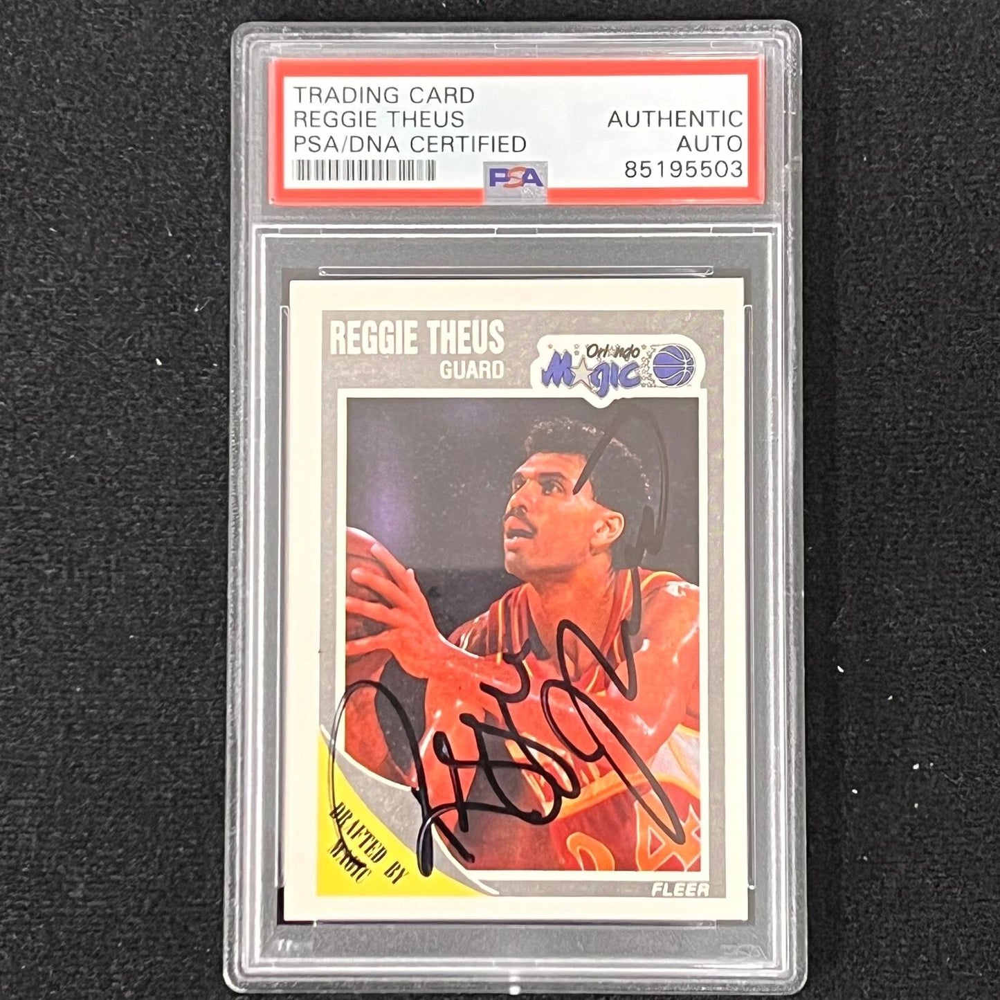 1989-90 Fleer #111 Reggie Theus Signed Card AUTO PSA Slabbed Magic