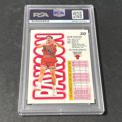 1993-94 Fleer #30 John Paxson Signed Card PSA AUTO 10 Slabbed Auto Bulls