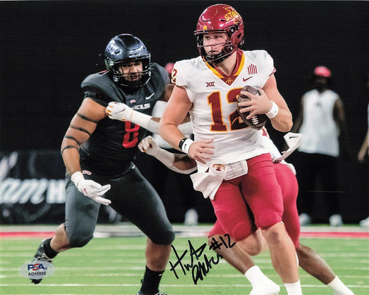 Hunter Dekkers signed 8x10 photo PSA/DNA Autographed Iowa State Football