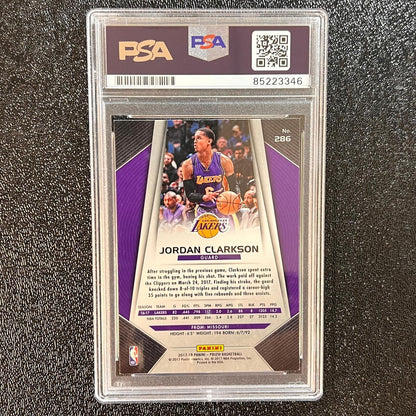 2017-18 Panini Prizm #286 Jordan Clarkson Signed Card AUTO PSA Slabbed Lakers