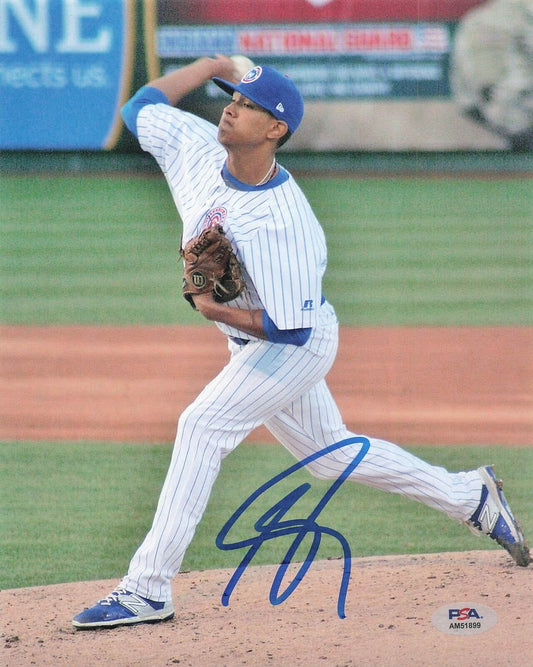 ADBERT ALZOLAY signed 8x10 photo PSA/DNA Chicago Cubs Autographed