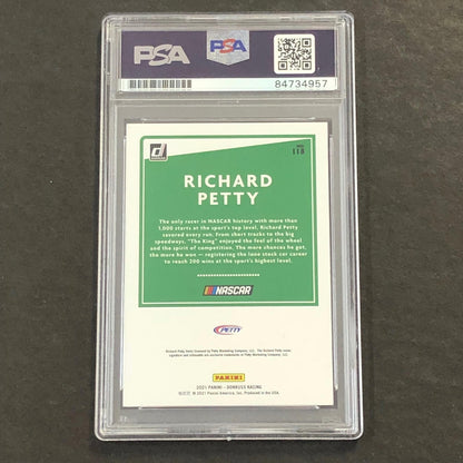 2021 Panini Donruss #118 Richard Petty Signed Card PSA Slabbed Nascar