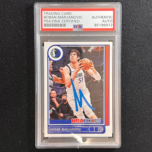 2021-22 NBA Hoops #122 Boban Marjanovic signed Auto Card PSA/DNA Slabbed Maveric