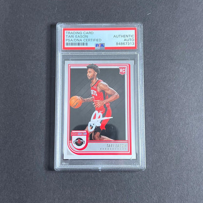 2022 NBA Hoops #247 Tari Eason Signed Card PSA Slabbed Rockets