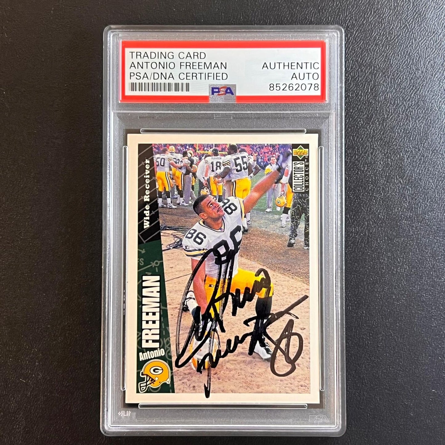 1996 Upper Deck Collector's Choice #208 Antonio Freeman Signed Card PSA AUTO Sla