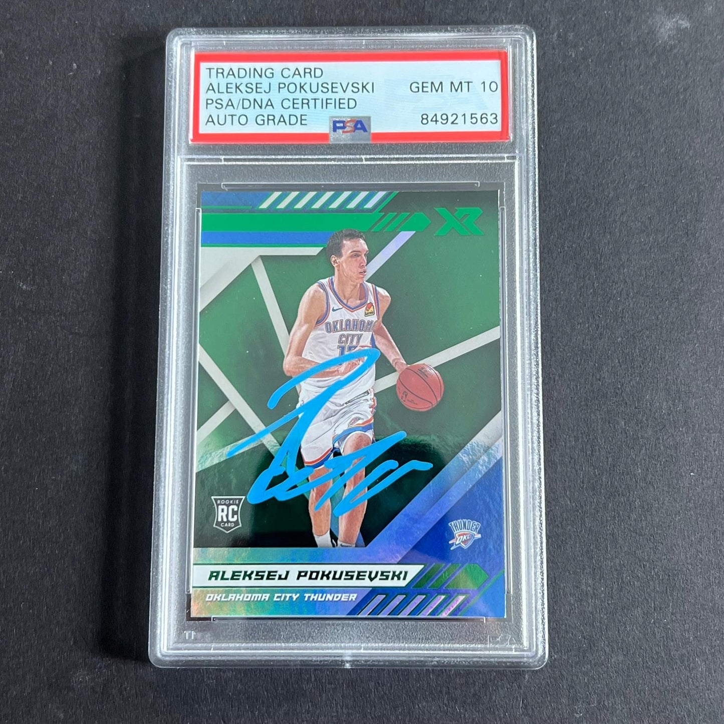 2020-21 Panini Chronicles #283 Aleksej Pokusevski Signed Card AUTO PSA 10 Slabbe