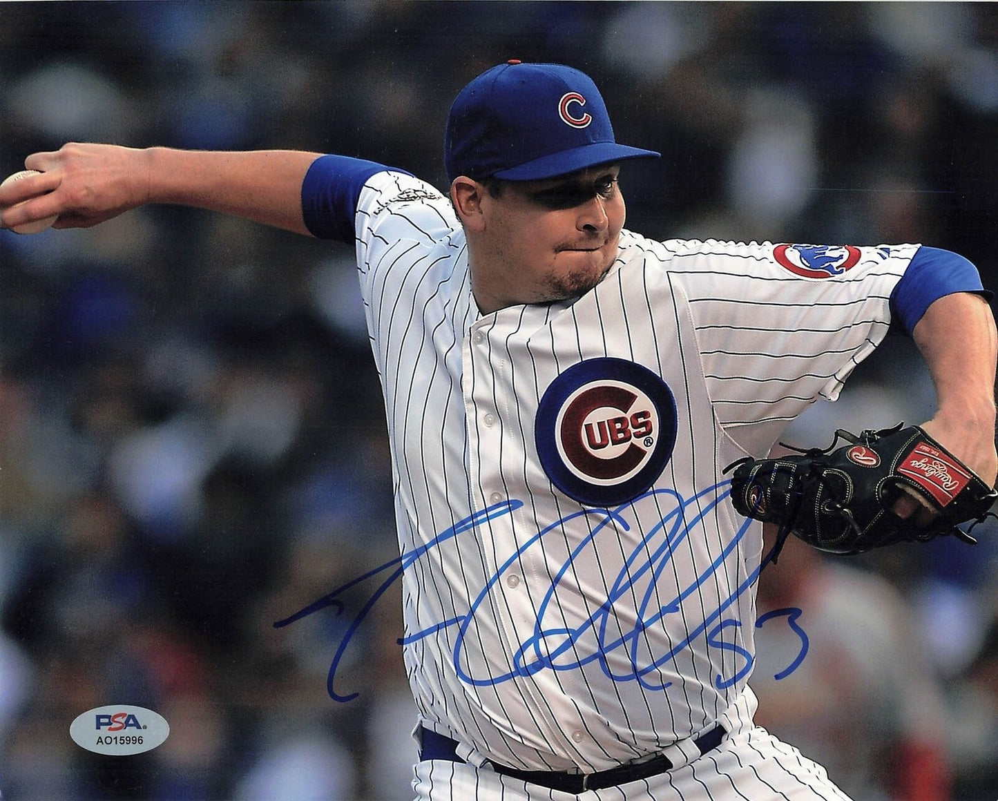 TREVOR CAHILL Signed 8x10 Photo PSA/DNA Chicago Cubs Autographed