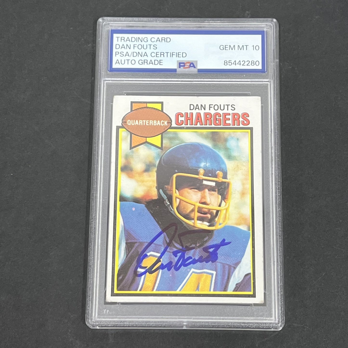1979 #387 Dan Fouts signed card PSA Auto 10 Chargers