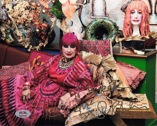 Zandra Rhodes signed 8x10 photo PSA/DNA Autographed Fashion Designer