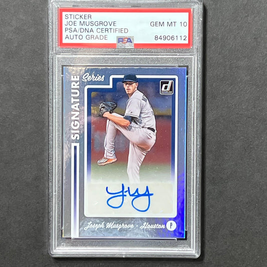 2017 Panini Donruss #SS-JM Joe Musgrove Signed Card PSA Slabbed Auto Grade 10 As