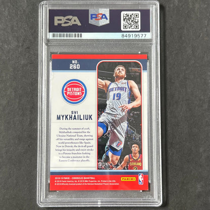 2018-19 Panini Chronicles #260 Svi Mykhailiuk Signed Card AUTO PSA Slabbed RC Pi