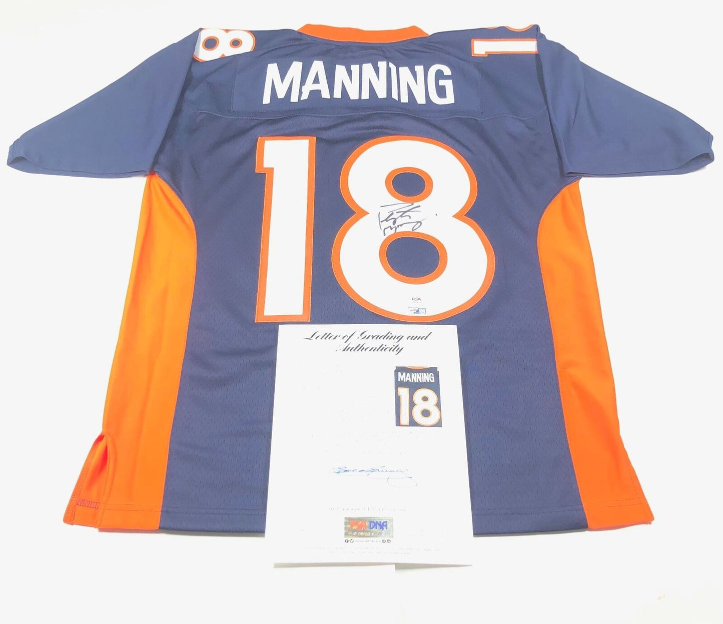 Peyton Manning Signed Jersey PSA/DNA Fanatics Broncos Autographed AUTO GRADE 10