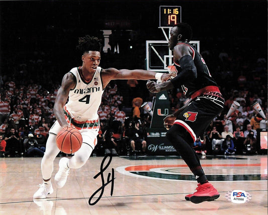 Lonnie Walker Signed 8x10 Photo PSA/DNA Miami Hurricanes Autographed