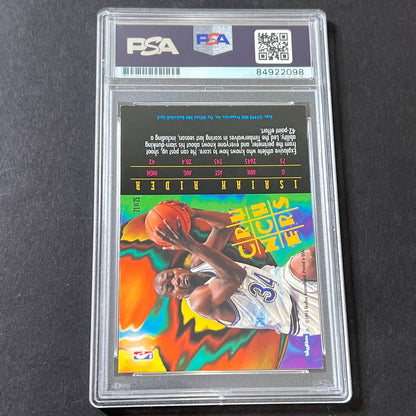 1995 NBA Hoops #21 Signed Card Isaiah Rider AUTO GRADE 10 PSA Slabbed Timberwolv