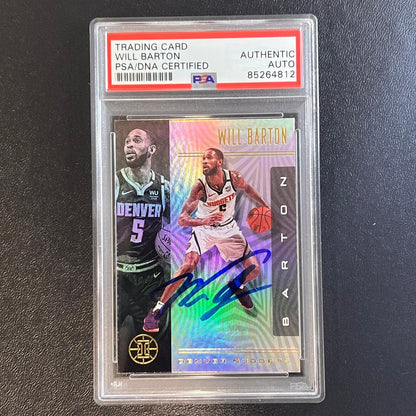 2019-20 Panini Illusions #43 Will Barton Signed Card PSA AUTO Slabbed Nuggets