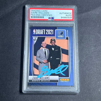 2021-22 Panini Instant #DN10 Ziaire Williams Signed Card AUTO PSA/DNA Slabbed RC