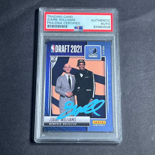 2021-22 Panini Instant #DN10 Ziaire Williams Signed Card AUTO PSA/DNA Slabbed RC