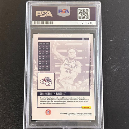 2021 Panini Chronicles #83 COREY KISPERT Signed Card AUTO PSA Slabbed Wizards RC