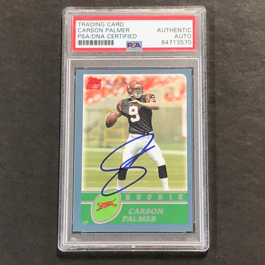 2003 Topps Rookie Card #311 Carson Palmer Signed Card PSA Auto Slabbed Bengals