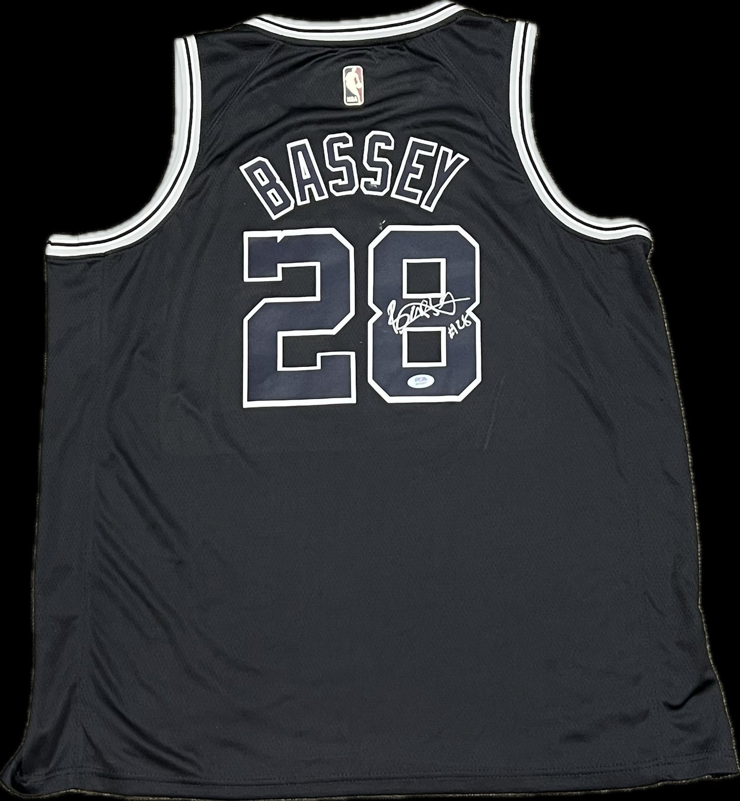 Charles Bassey Signed Jersey PSA San Antonio Spurs Autographed