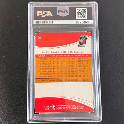 2003-04 Fleer Final Flair Edition #53 DAMON STOUDAMIRE Signed Card AUTO PSA Slab