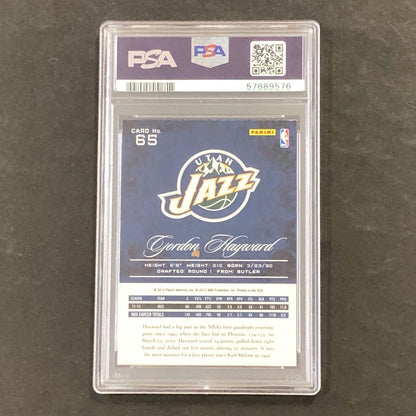 2012-13 Panini Prestige #65 Gordon Hayward Signed AUTO 10 PSA Slabbed Jazz