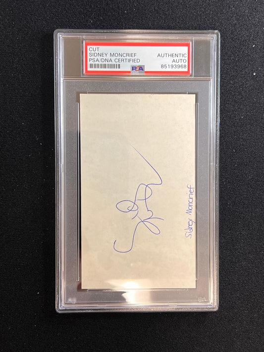 Sidney Moncrief Signed Cut AUTO PSA Slabbed Hawks