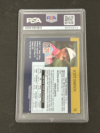 1980 Pro Set #12 Scott Simpson Signed Card PSA/DNA Slabbed AUTO Golf