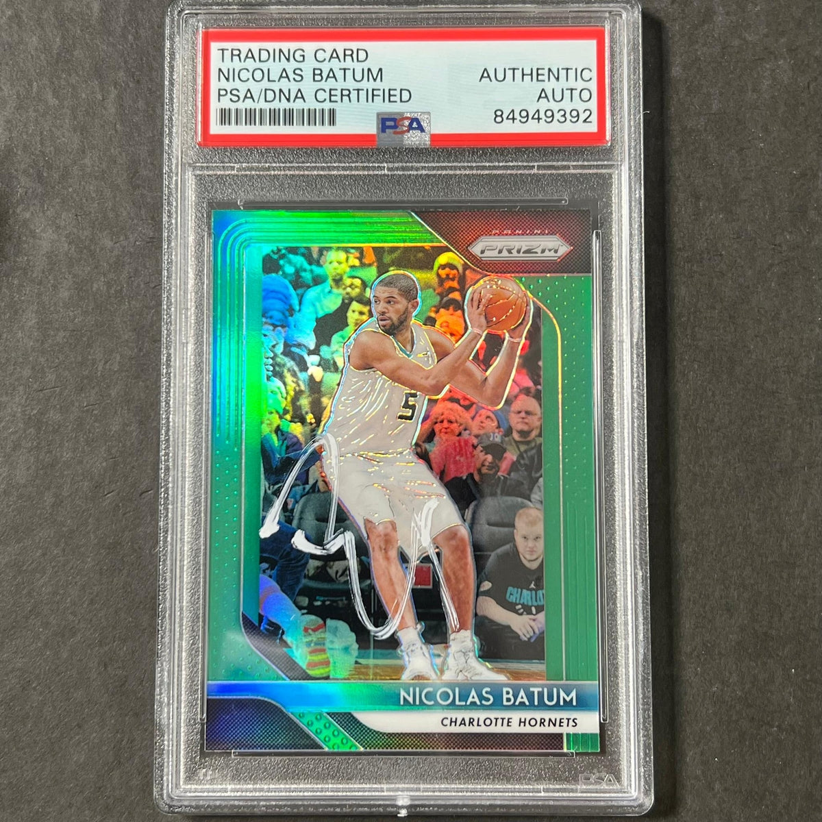 2018-19 Panini Prizm #20 Nicolas Batum Signed Card AUTO PSA Slabbed Hornets