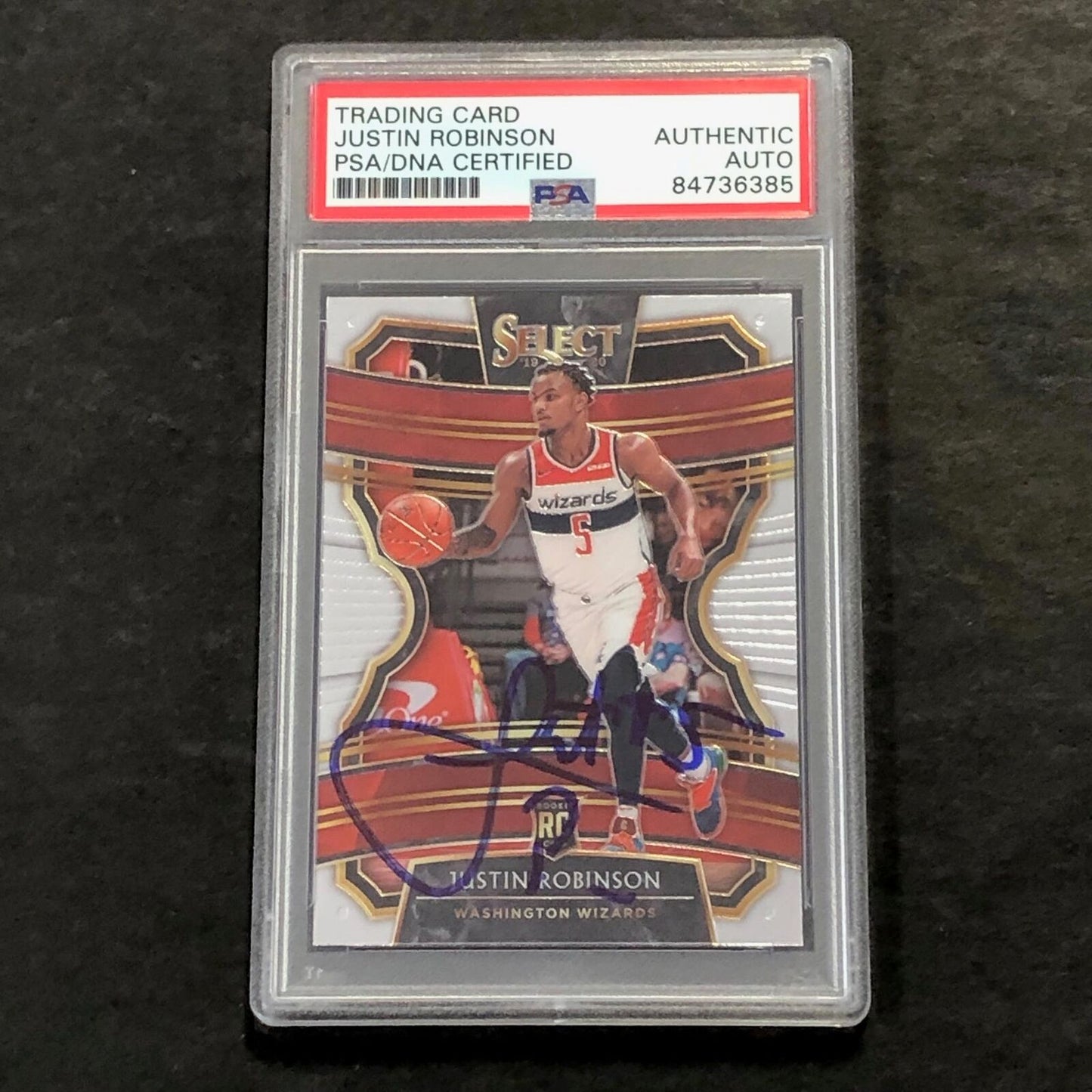 2019-20 Panini Select #15 JUSTIN ROBINSON Signed Rookie Card AUTO PSA Slabbed RC