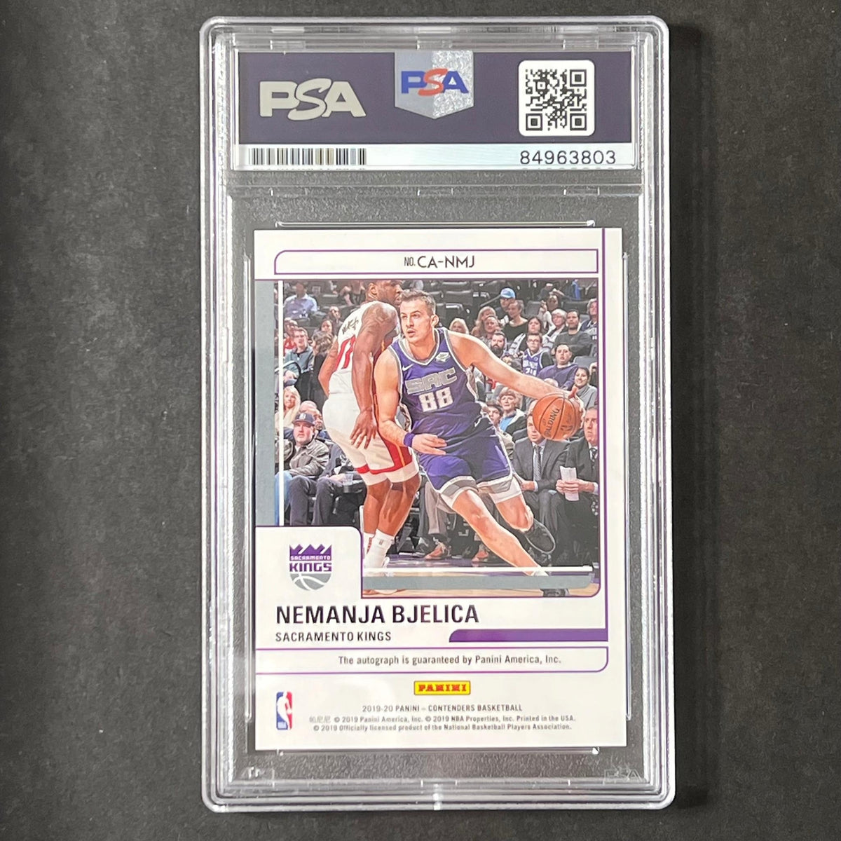 2019-2020 Panini Contenders #CA-NMJ Nemanja Bjelica Signed Card AUTO PSA/DNA Sla