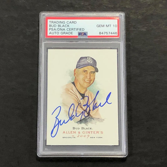 2007 Topps Allen & Ginter's #252 Bud Black Signed Card PSA Slabbed Auto 10 Padre