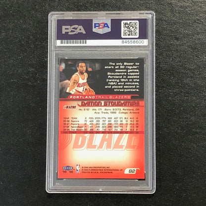 1999-00 Fleer Focus #82 Damon Stoudamire Signed Card AUTO PSA Slabbed Trail Blaz