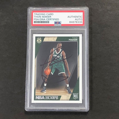 2016-17 NBA Hoops #270 THON MAKER Signed Card AUTO PSA/DNA Slabbed RC Bucks