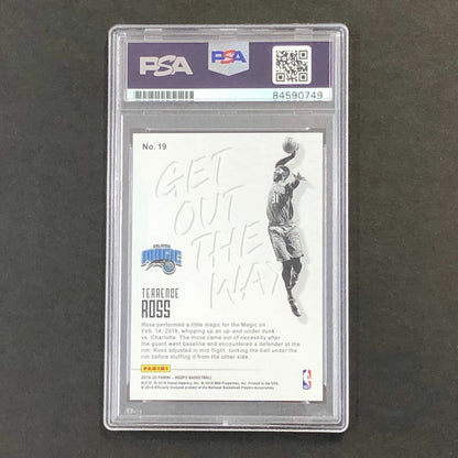 2019-20 NBA Hoops GET OUT THE WAY #19 Terrence Ross Signed Card AUTO PSA Slabbed