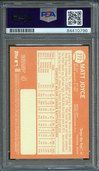 2013 Topps Heritage #272 Matt Joyce Signed Card PSA Slabbed AUTO Grade 10 Rays