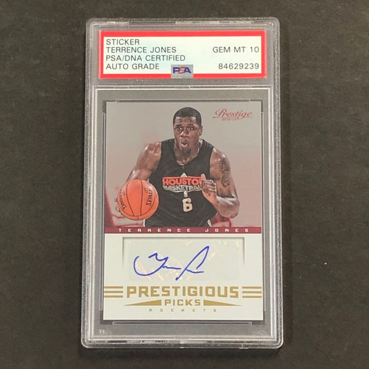 2012-13 Prestigious Picks #62 Terrence Jones Signed AUTO 10 PSA/DNA Rockets